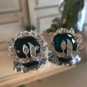 Dark Green Vintage Earrings